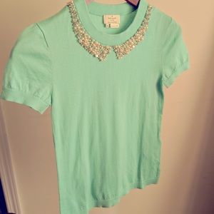 Kate Spade Beaded Peter Pan Collar Sweater